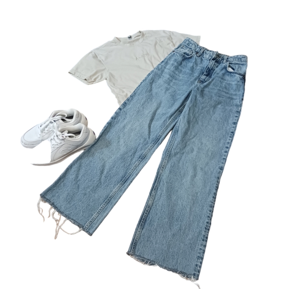 Zara High Waist Jeans Wide Leg Ladies 25 x 28